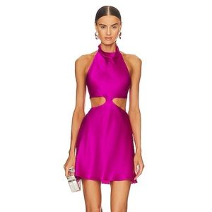 Amanda Uprichard x REVOLVE Kaye Mini Dress in Dark Hot Pink